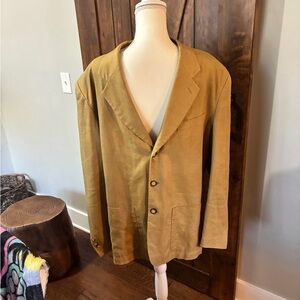 Vintage Structure Le Collezioni Men’s Tan 100% Linen Blazer Size M